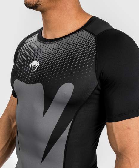 Rashguard Venum Attack – Manches courtes – Noir/Gris