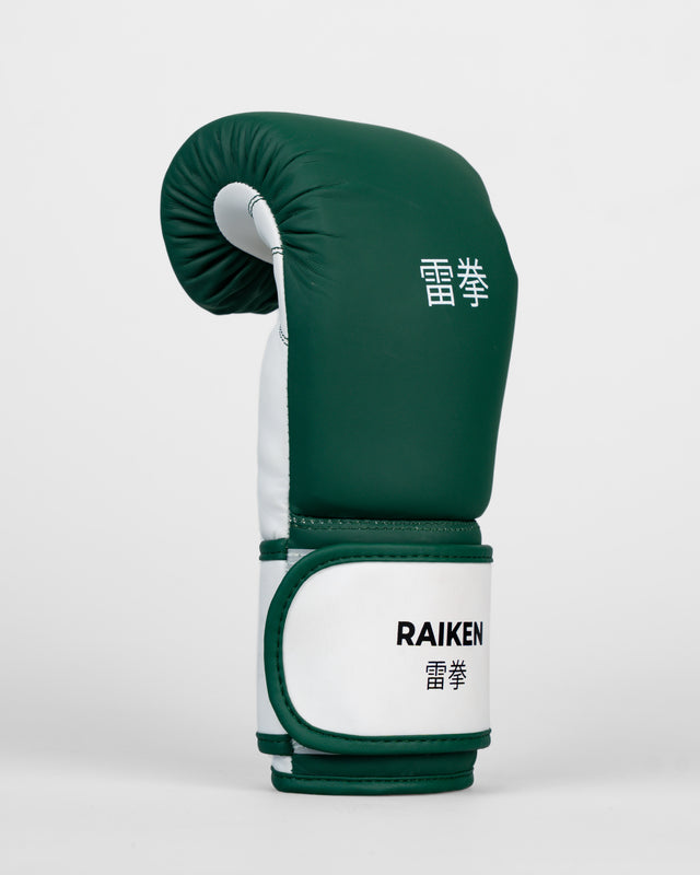 Guantoni da boxe Raiken KAZE – Verde scuro/Bianco