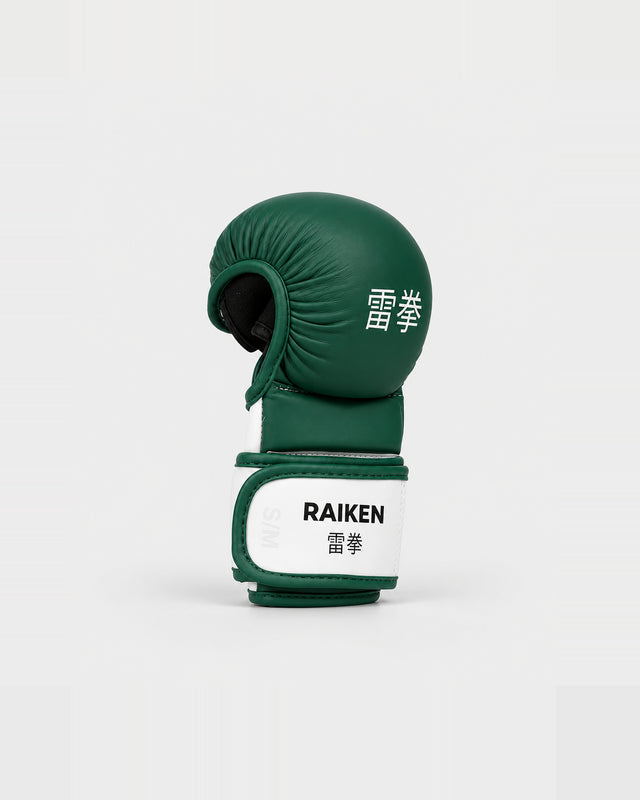 Luvas de sparring MMA Raiken KAZE – Verde/Branco