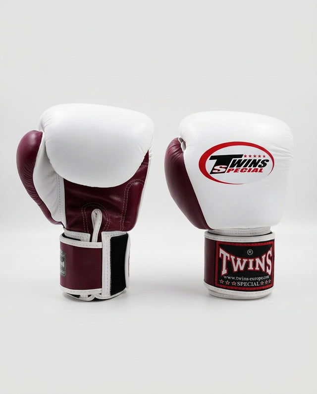 Gants de boxe Twins BGVL3 – Blanc/Bordeaux