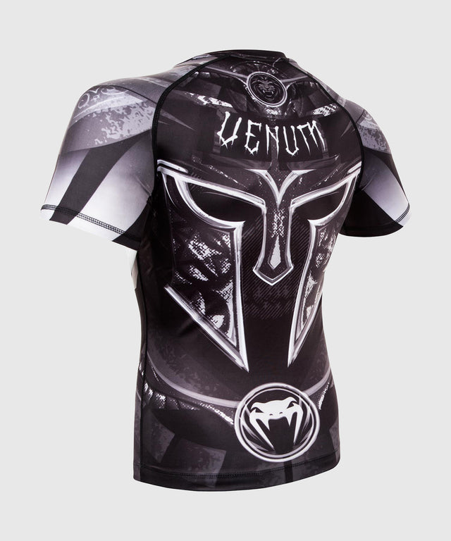 Rashguard Venum Gladiator 3.0 Maniche Corte – Nero/Grigio/Bianco