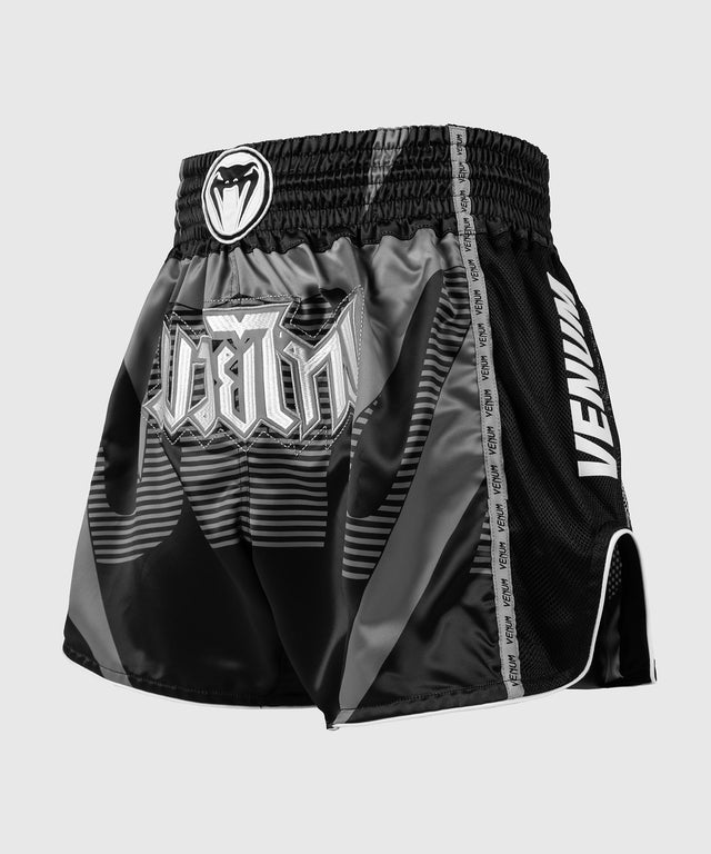 Venum Muay Thai Shorts Adrenaline - Zwart/Zilver Grijs