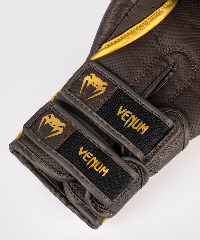 Guantes de boxeo Venum Reverso – Marrón oscuro/Oro