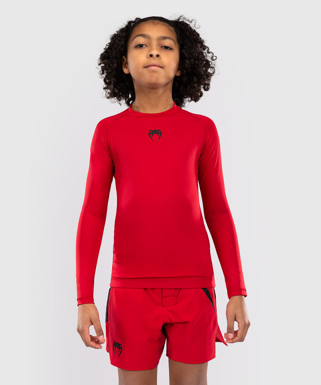 Rashguard Venum Contender Manga Larga Niños – Rojo