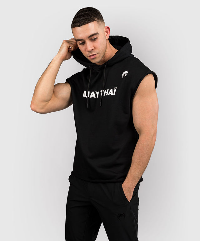 Sudadera sin mangas Venum VT Muay Thai – Negro/Blanco