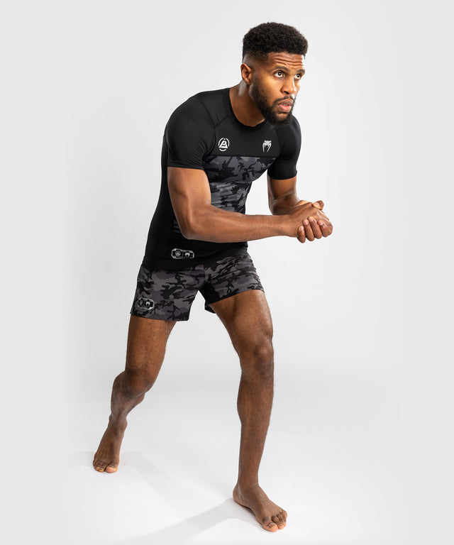 Venum x Polaris Rashguard – Kurzarm – Schwarz/Grau