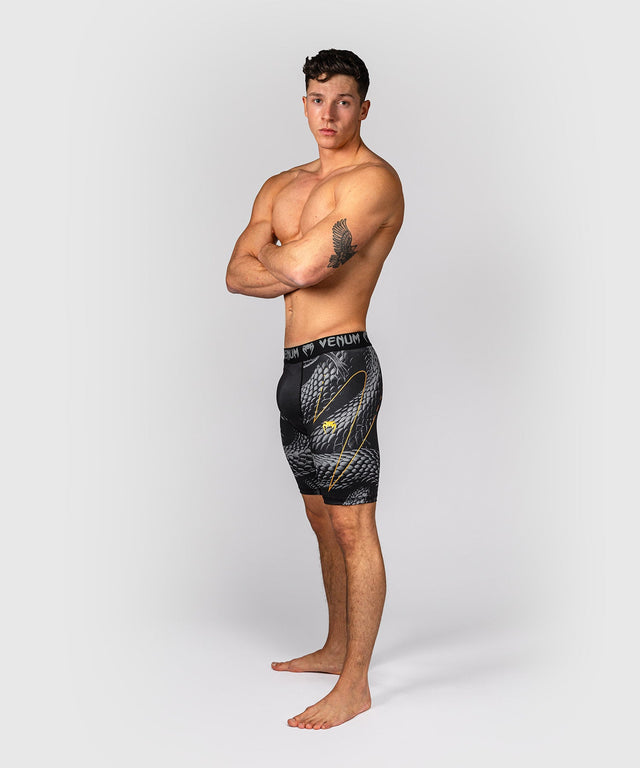 Shorts de compression Venum Matupa – Noir/Gris/Or