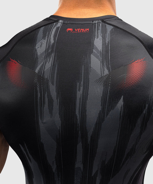 Venum Demon Rashguard Kurzarm – Schwarz/Grau
