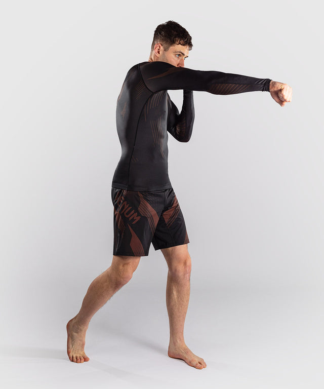 Venum Rashguard No-Gi 6.0 Lange Mouwen - Zwart/Bruin