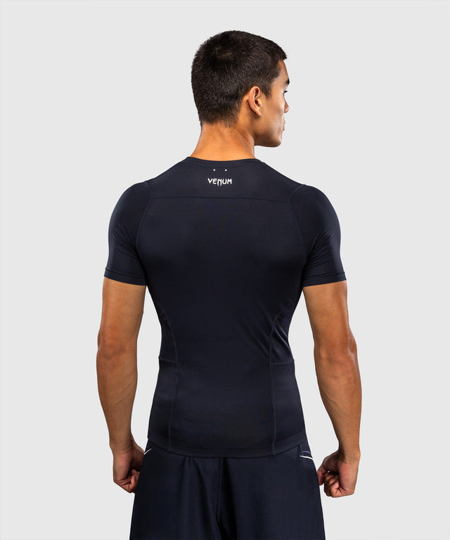 Venum Rashguard G-Core Kurzarm – Marineblau/Weiß