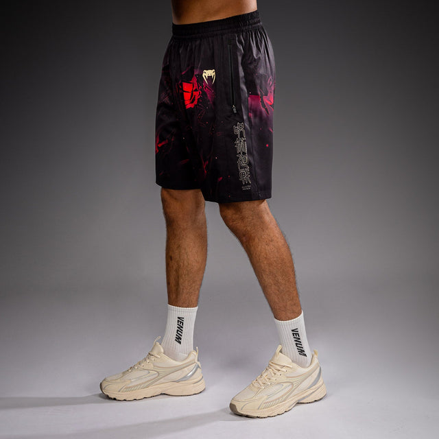 Pantaloncini da allenamento Venum x Jujutsu Kaisen Itadori – Nero/Rosso