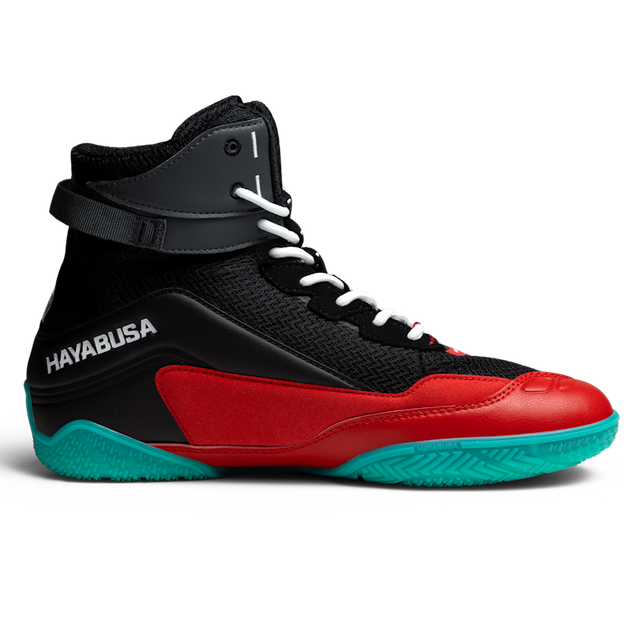 Hayabusa Talon Boxschuhe – Schwarz/Rot/Blau