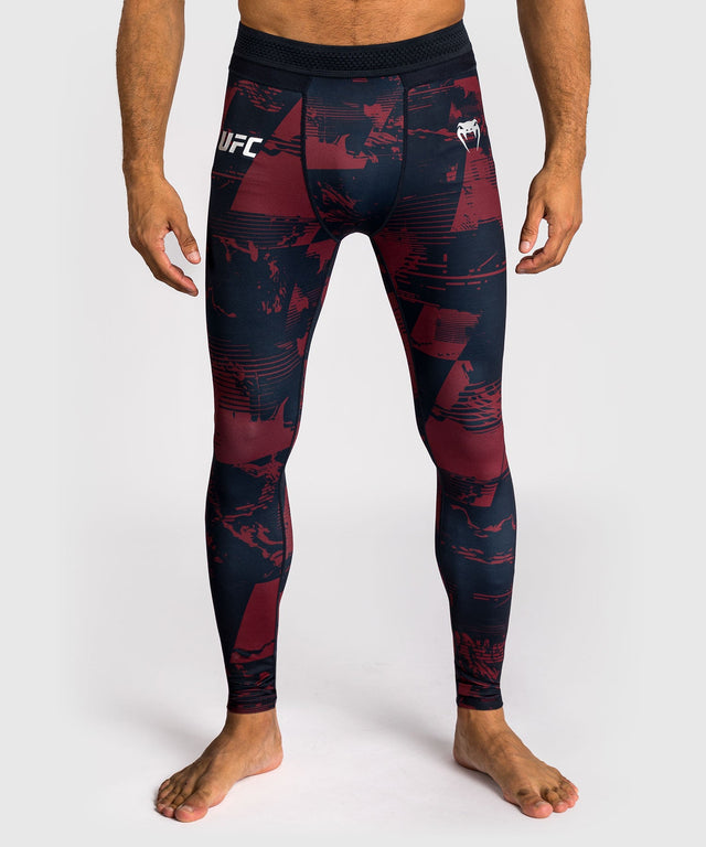 Venum UFC Kompressionshose Zenith – Marineblau/Bordeaux/Silber