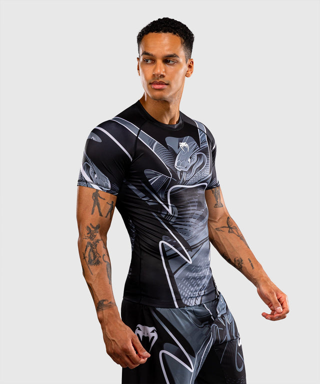 Venum Rashguard Crimson Viper 2.0 Korte Mouwen - Zwart/Grijs