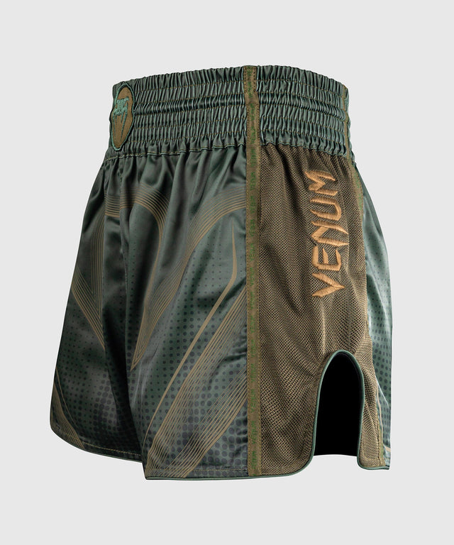 Venum Muay-Thai-Shorts Stealth – Khaki/Dunkelgrün