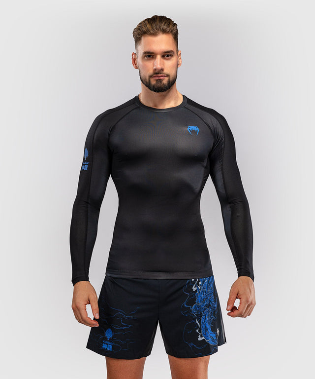 Rashguard Venum Thunder Dragon Manga Larga – Negro/Azul Real