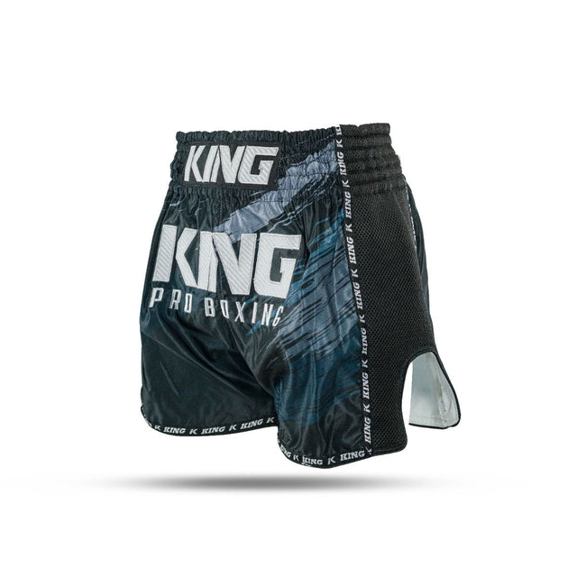 King Pro Boxing Kickbox-Shorts Storm – Schwarz/Grau