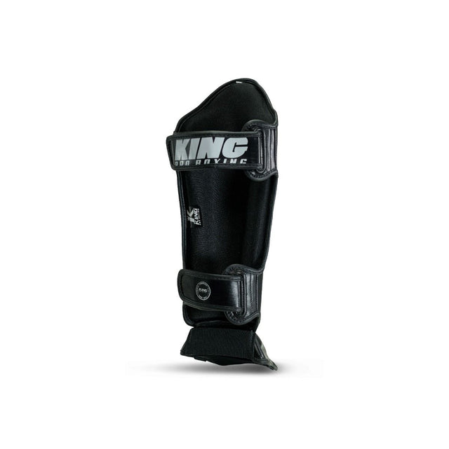 King Pro Boxing Kickboxing Shin Guards Spartan - Black/Gray
