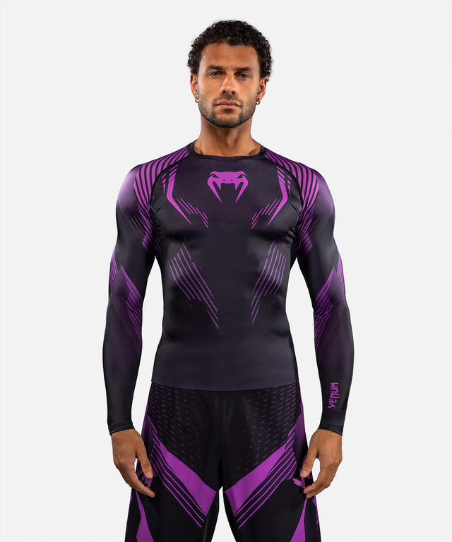 Rashguard Venum No-Gi 6.0 Maniche Lunghe – Nero/Viola