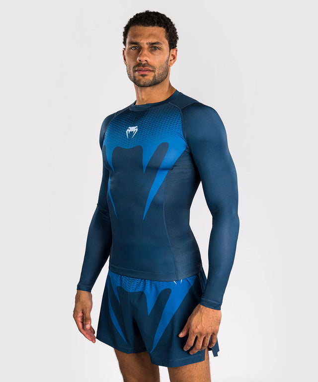 Venum No Gi Rashguard Lange Ärmel – Blau