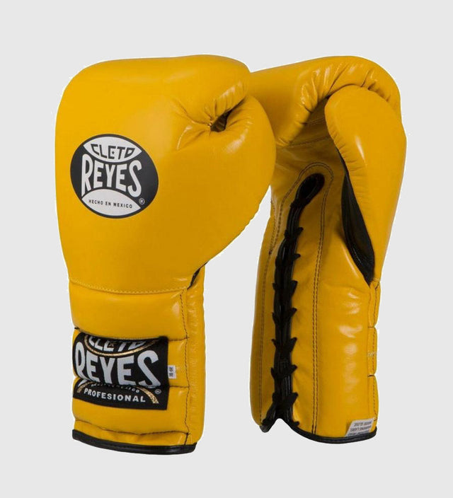 Guantes de boxeo Cleto Reyes con cordones – Amarillo – Guantes de boxeo