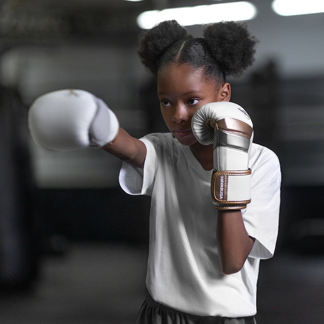 Gants de boxe Hayabusa T3 – Enfant – Blanc/Or
