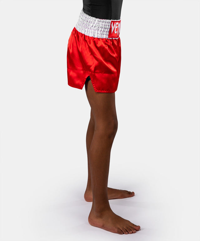 Pantaloncini Muay Thai Venum Classic – Bambini – Rosso fuoco