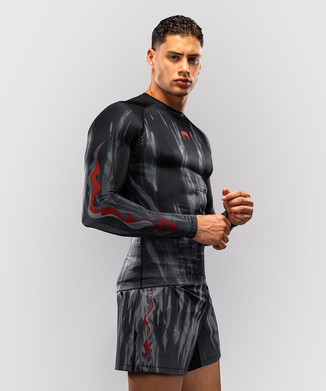 Venum Rashguard Demon Lange Mouwen - Zwart/Grijs