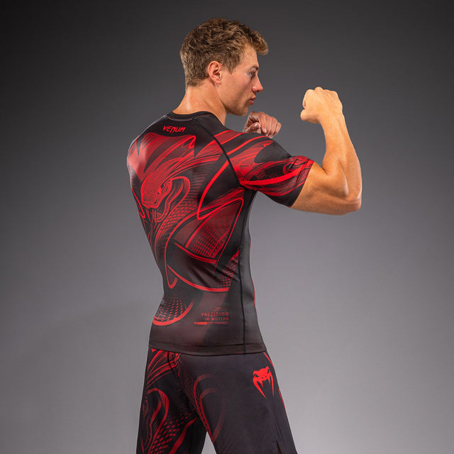 Venum Rashguard Crimson Viper 2.0 Korte Mouwen - Zwart/Rood