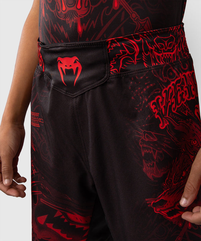 Venum MMA-Shorts Wolf Atak Kinder – Schwarz/Rot