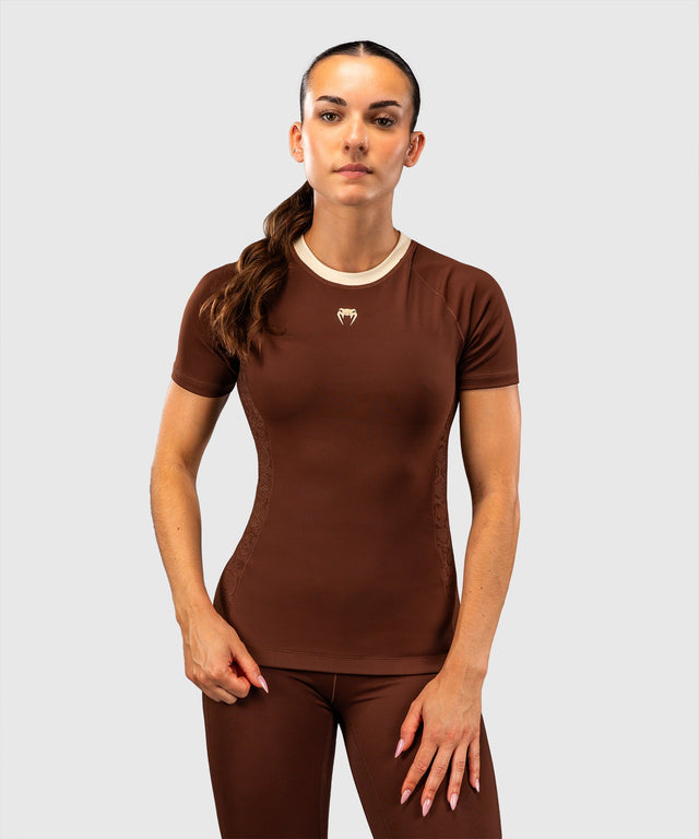 Rashguard Venum Viper Manches Courtes Femme – Marron