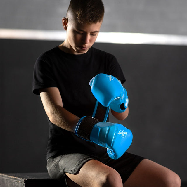 Hayabusa Boxhandschuhe T3 Kinder – Neon Blau