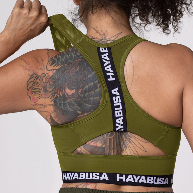 Hayabusa Sport-BH Crossback Damen – Olive