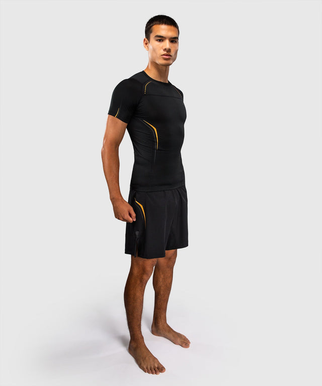 Rashguard Venum G-Core Manches Courtes – Noir/Or