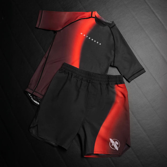 Rashguard Hayabusa Apex Nova Maniche Corte Bambini - Rosso