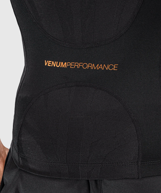 Rashguard Venum G-Fit Revolution manches courtes – Noir/Cuivré