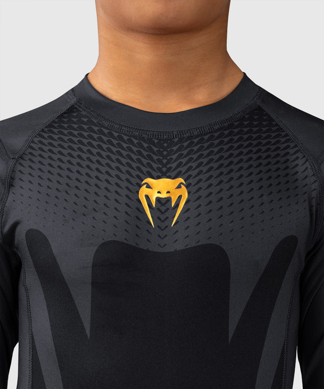 Venum Rashguard Attack Korte Mouwen Kinderen - Zwart/Goud