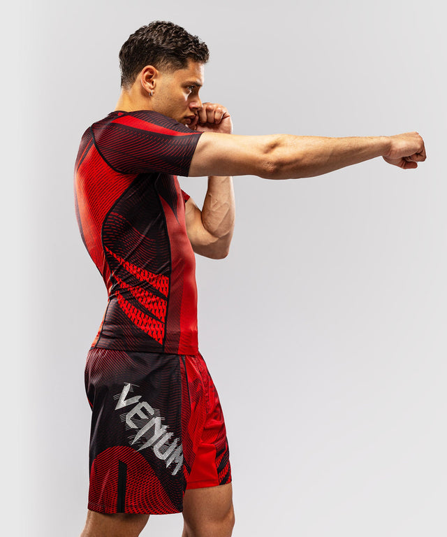 Rashguard Venum Galactic 3.0 Maniche Corte – Rosso/Argento