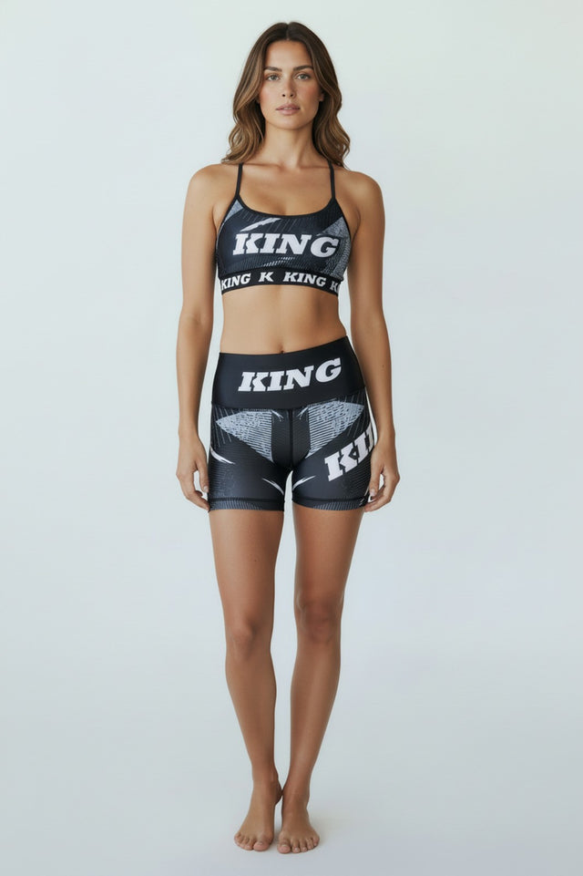 King Pro Boxing Kompressionsshorts Shadow 1 für Damen – Schwarz