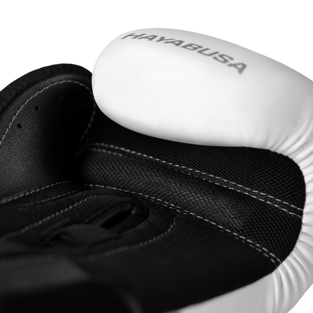 Gants de boxe Hayabusa E1 – Blanc/Noir/Argent