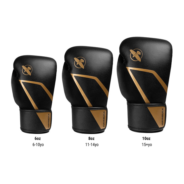 Guantes de boxeo Hayabusa E1 – Negro/Oro