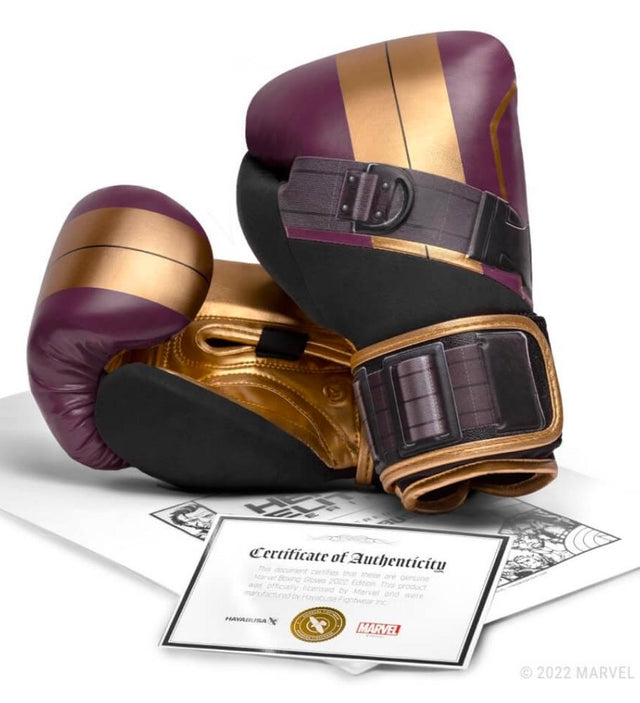 Hayabusa Boxhandschuhe Batroc – Lila/Gold/Schwarz – Boxhandschuhe