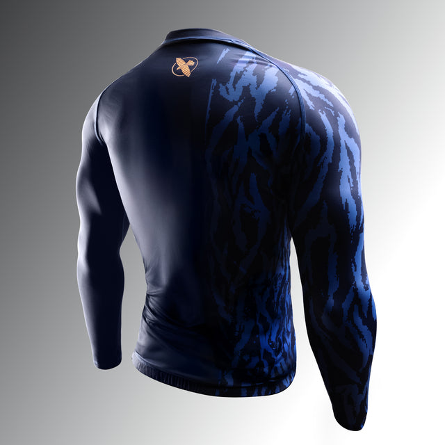 Rashguard Hayabusa Apex Manga Larga – Azul Oscuro