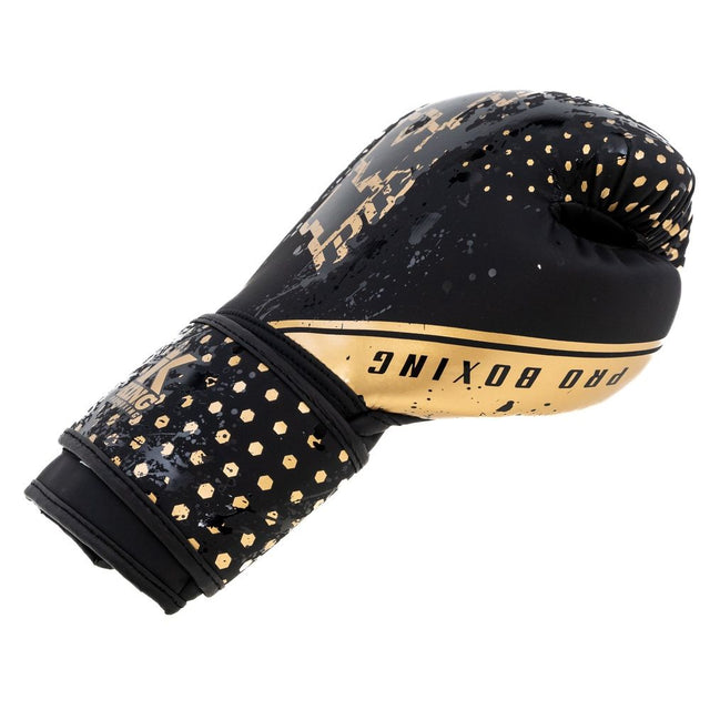 Guantes de boxeo King Pro Boxing Hexagon Niños – Negro/Oro