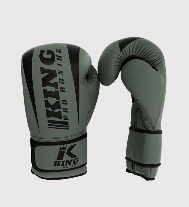 King (Kick)Bokshandschoenen Revo - Kaki Groen/Zwart - (Kick)Bokshandschoenen