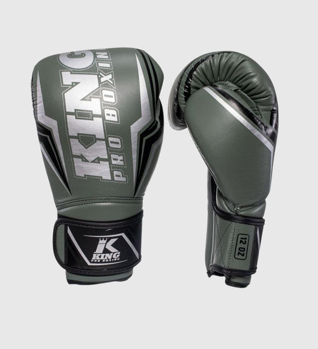 Guantes de boxeo King Thor – Caqui Verde/Negro/Plata