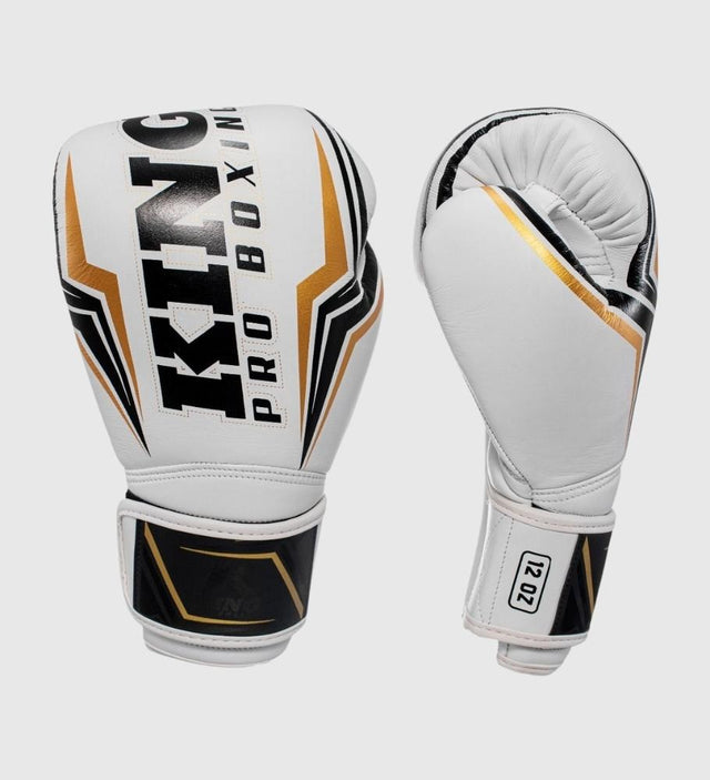 Gants de boxe King Thor – Blanc/Noir/Or