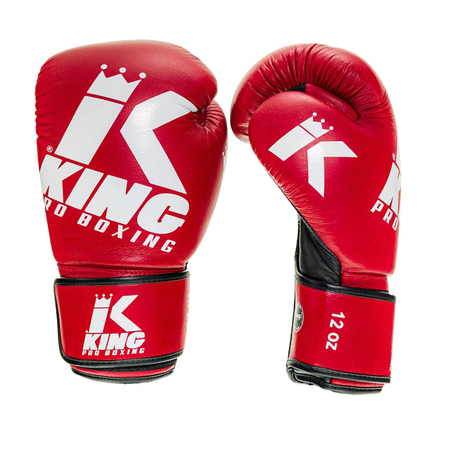 King Pro Boxing Boxhandschuhe Platinum – Rot/Schwarz