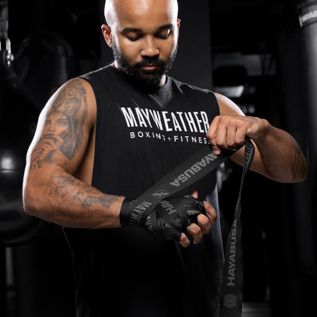 Hayabusa x Mayweather Deluxe Hand wraps - Black/Gray