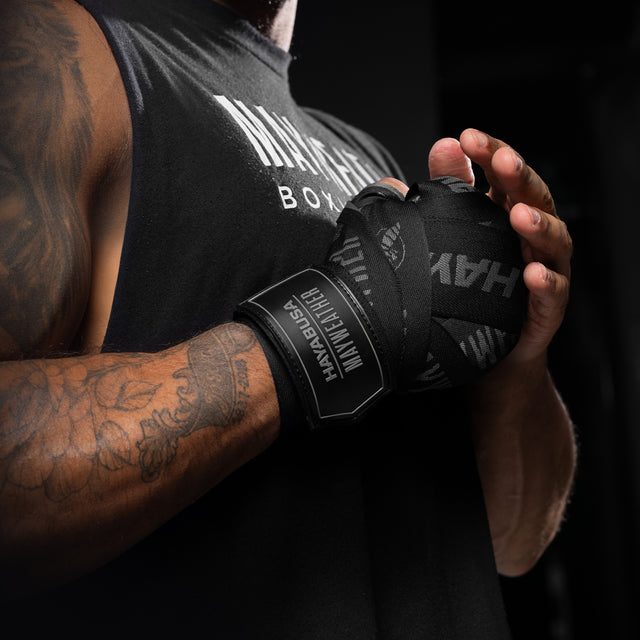 Hayabusa x Mayweather Deluxe Hand wraps - Black/Gray